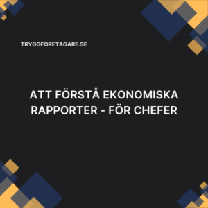 Att förstå ekonomiska rapporter - för chefer