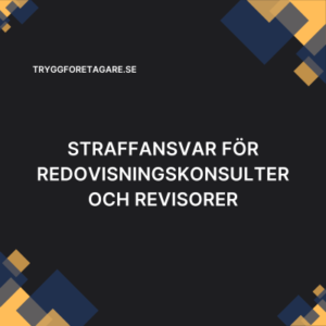Straffansvar för redovisningskonsulter och revisorer